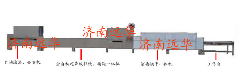 山東餐具除渣機Ξ濟寧全自動去渣清洗烘干機